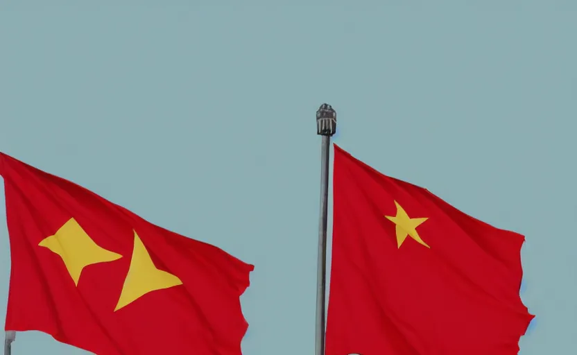 Prompt: communist italy flag, clean, minimalist