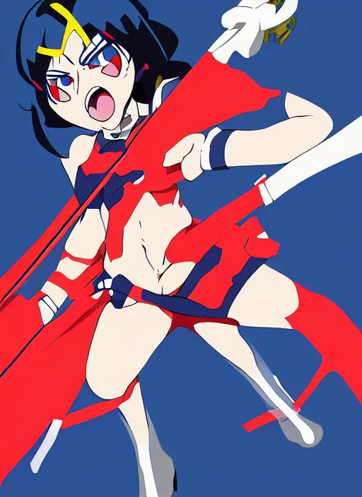 Prompt: kill la kill digital painting by studio trigger