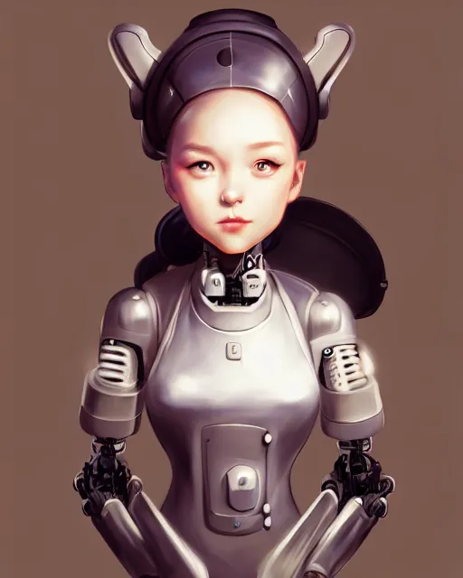 Image similar to character concept art of a robot maid | | cute - fine - face, pretty face, realistic shaded perfect face, fine details by stanley artgerm lau, wlop, rossdraws, james jean, andrei riabovitchev, marc simonetti, and sakimichan, trending on artstation