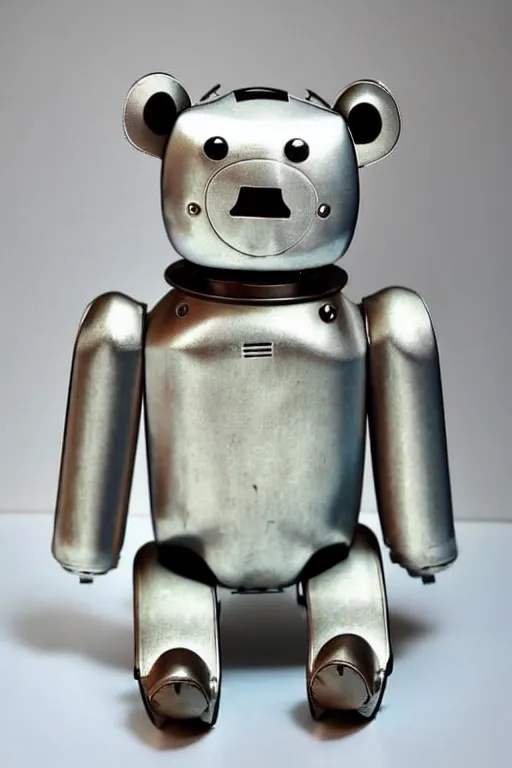 Prompt: ( ( ( ( ( 1 9 5 0 s retro future robot android aluminum teddy bear. muted colors. ) ) ) ) ) by jean - baptiste monge!!!!!!!!!!!!!!!!!!!!!!!!!!!!!!