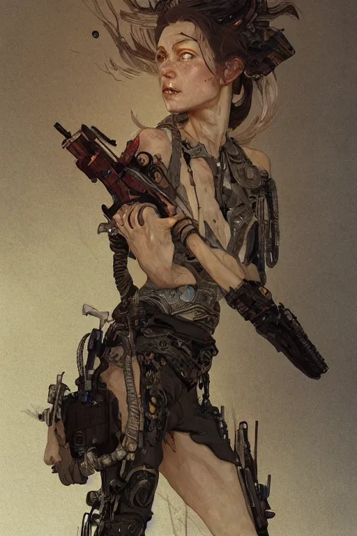 Image similar to a full body portrait of a beautiful post apocalyptic offworld nordic bounty hunter dancing reposed by the magma pits, intricate, elegant, highly detailed, digital painting, artstation, concept art, smooth, sharp focus, illustration, art by krenz cushart and artem demura and alphonse mucha