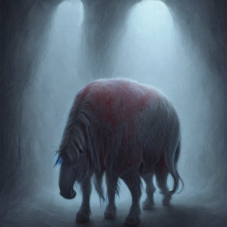 Image similar to epic professional digital art of hungry eeyore, atmospheric lighting, painted, intricate, detailed, by leesha hannigan, wayne haag, reyna rochin, ignacio fernandez rios, mark ryden, iris van herpen, best on artstation, best on cgsociety, epic, stunning, gorgeous, much wow, cinematic, masterpiece.