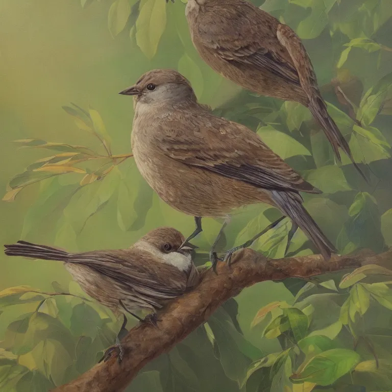 Image similar to a beautiful painting of a bird in hand is worth two in the bush, highly detailed, 8 k resolution