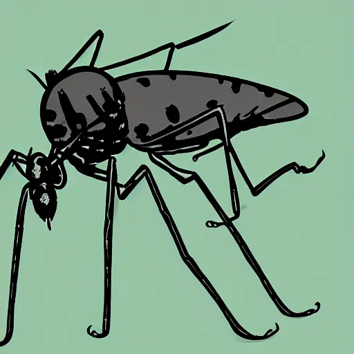 Prompt: digital art of a mosquito high quality trending on art station