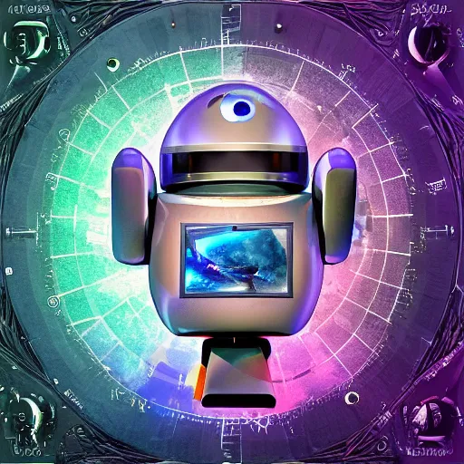 Image similar to core i 9 inside robot, spirits, spell, magical, digital art, trending on instagram, 4 k