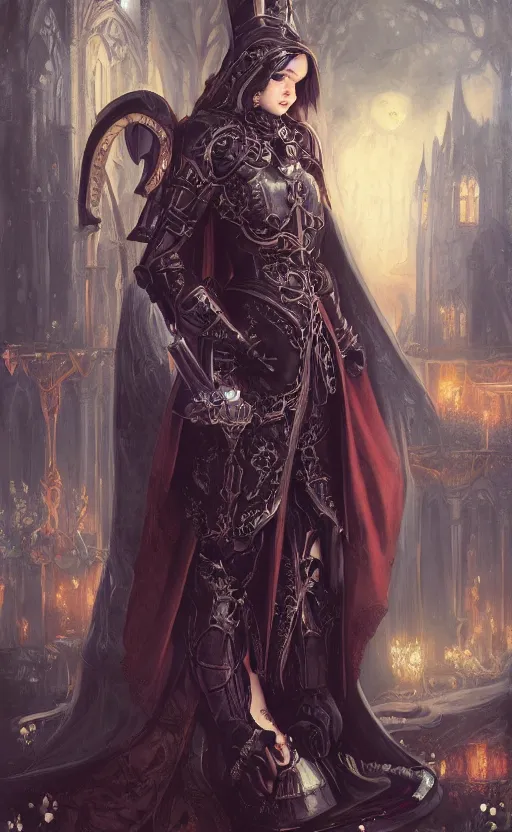 Image similar to Alchemy Imperial Princess knight gothic girl. By sophie anderson, concept art,digital paintig, matte, highly detailded