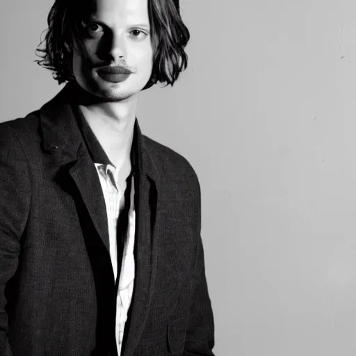 Prompt: a portrait photo of matthew gray gubler from criminal minds