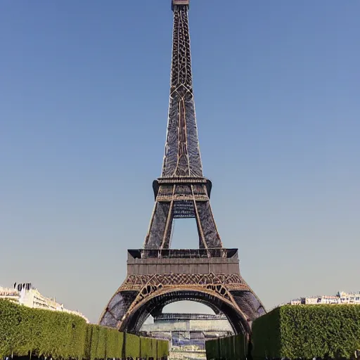 Prompt: the eiffel tower in the style of burj khalifa in paris