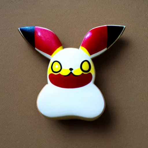 Image similar to a cherry-wood pikachu