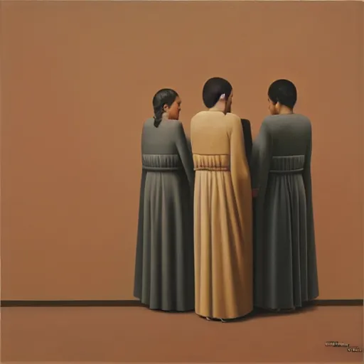 Image similar to oil painting by george tooker