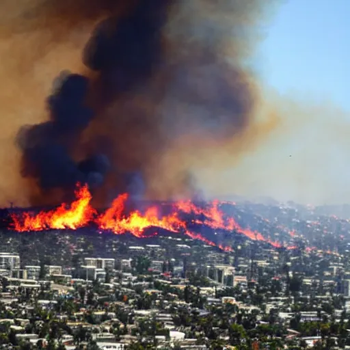 Image similar to Los Angeles burning,