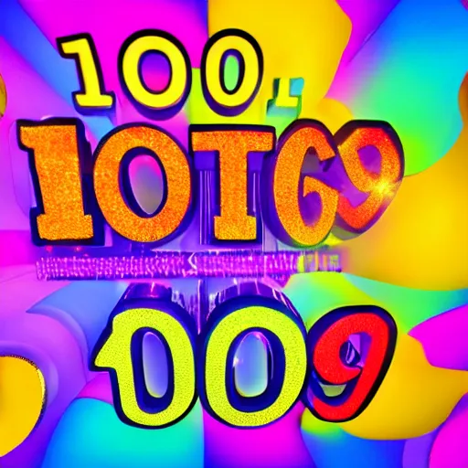 Prompt: sign that says 1 0 0, text 1 0 0, lisa frank, glorious, bedazzled, spectacled, amazing, unreal render, bokeh, studio lighting, ultradetailed