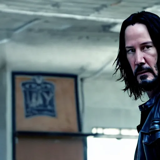 Image similar to Keanu Reeves in Sons of anarchy very detail4K quality super realistic