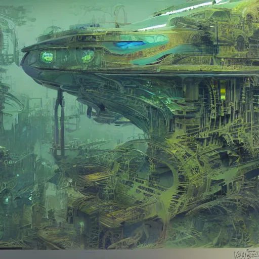 Image similar to annotated highly, detailed and intricate, room full of plants + marker concept art style rendering, concept art, half blueprint, trending on artstation, intricate details, john berkey, vincent di fate, ralph mcquarrie, center frame, annotations, metalic green, kelsey grammer sketch