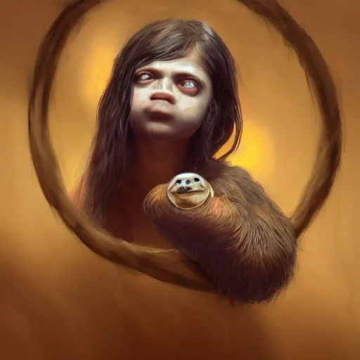 Image similar to it seems weird kinda out of place mystical fanatical dark it was weird a place out of kinda squinting squirming sloth it is weird out of place kinda xenophobic claustrophobic hate mandy jurgens golden ratio, art canvas, award winning, masterpiece trending on artstation 8 k 1 5 0 mpx