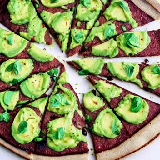 Image similar to avocado pizza