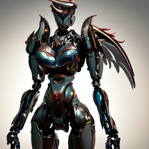 Image similar to a highly detailed close-up, of an awe-inspiring beautiful majestic anthropomorphic humanoid robotic mecha female dragon, with smooth and streamlined armor, standing and posing elegantly, well detailed high quality head with LED eyes, sharp and dangerous sleek design, two arms, two legs, long tail, digital art, artstation, DeviantArt, FurAffinity, professional, sunset lighting