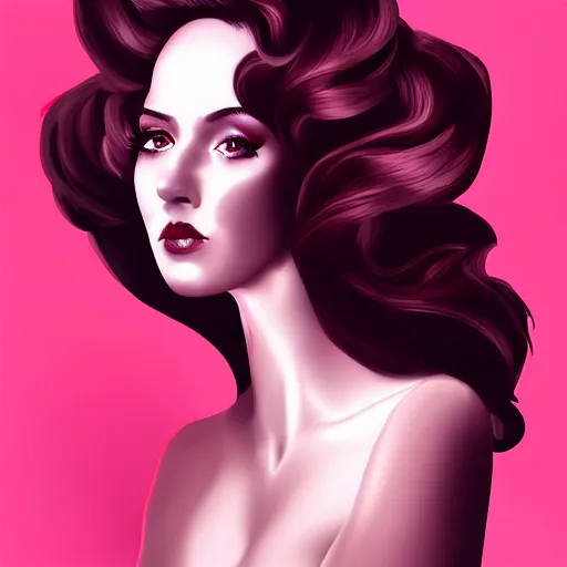 Image similar to character concept portrait of a beautiful voluminous woman burlesque dancer, intricate, elegant, digital painting, concept art, smooth, focus, rim light