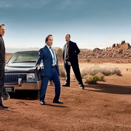 Prompt: last scene of the last episode of the Better Call Saul series finale