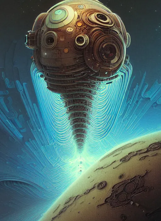 Image similar to design only! 2 0 5 0 s retro future art 1 9 7 0 s science fiction borders lines decorations space machine, mech, robot. muted colors. by jean - baptiste monge, ralph mcquarrie, marc simonetti, 1 6 6 7. mandelbulb 3 d, fractal flame, jelly fish, coral, cinematic lightning