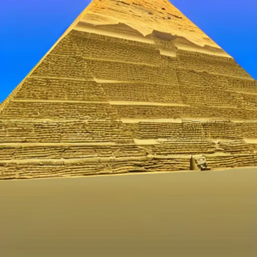 Prompt: the aliens building the pyramid of giza photo realistic 3 d