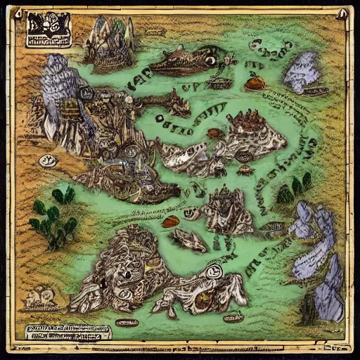 Prompt: extremely detailed d&d map, by michael kincade