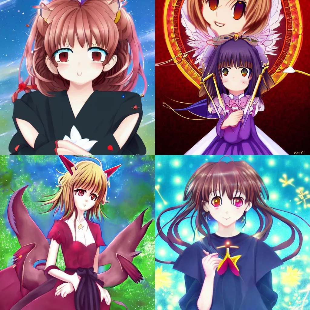 Prompt: Cardcaptor Sakura, portrait, digital art fantasy, trending on pixiv