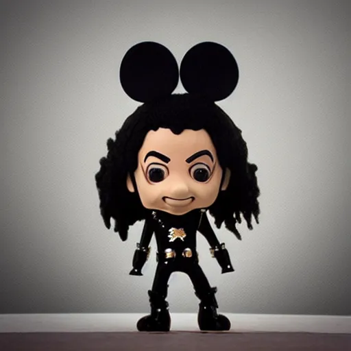 Image similar to single michael jackson, michael jackson, black panther, michael jackson, michael jackson, michael jackson, michael jackson, michael jackson, ( ( ( mickey mouse ) ) ), nendroid, stephen bliss style