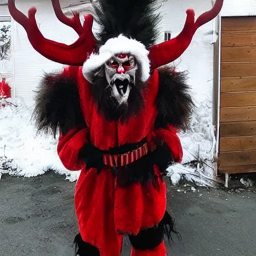 Prompt: santa krampus hybrid