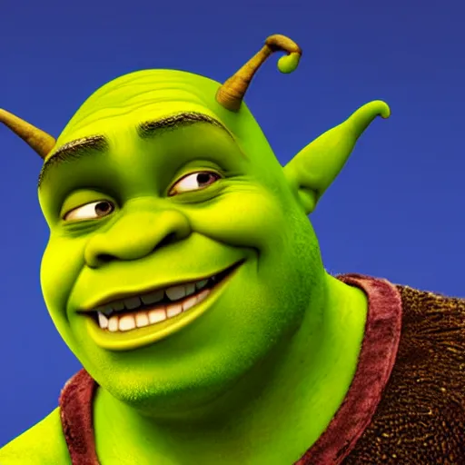 Prompt: shrek if he were a millennial, headshot photography