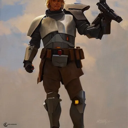 Prompt: greg manchess portrait painting of armored luke skywalker as overwatch character, medium shot, asymmetrical, profile picture, organic painting, sunny day, matte painting, bold shapes, hard edges, street art, trending on artstation, by huang guangjian and gil elvgren and sachin teng