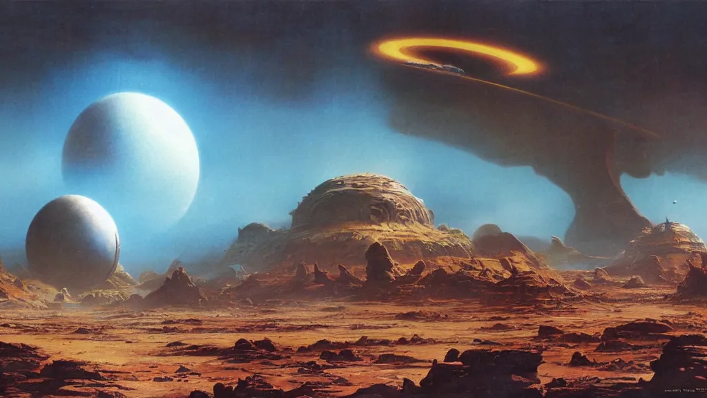 Image similar to alien planet, an empire in upheaval by arthur haas and bruce pennington, cinematic matte painting