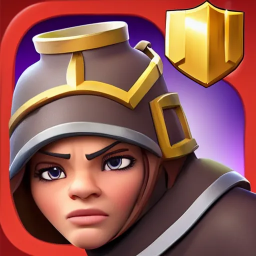 Prompt: clash of clans troop but female, with brown hair and brown eyes, wavy hair, cute, high detail, nice lips,