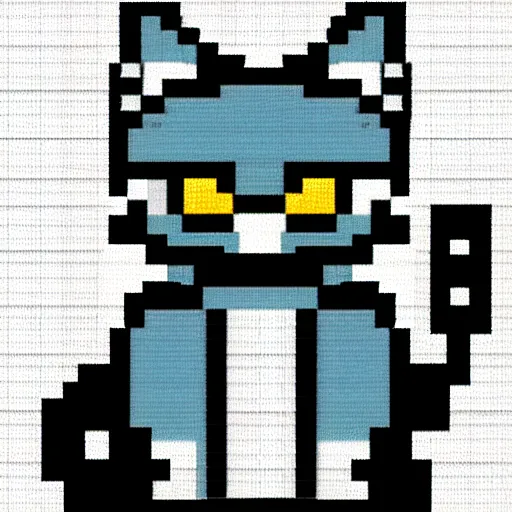 Image similar to cat pixel art