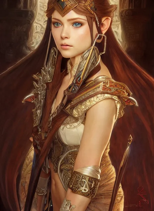 Prompt: perfectly detailed twilight princess!! blessed by nature with ever - increasing physical mental perfection, symmetrical! intricate, sensual features, highly detailed, biblical divine holy perfection!! digital painting, artstation, concept art, smooth, sharp focus, illustration, art by artgerm and greg rutkowski and alphonse mucha