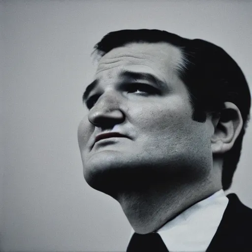 Image similar to Ted Cruz as a vampire, 35mm film