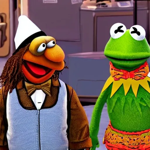 Prompt: muppets as characters in gta 5