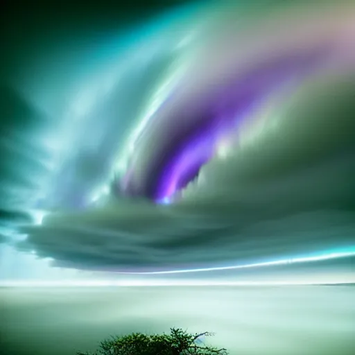 Image similar to amazing photo of a purple tornado by marc adamus, digital art, beautiful dramatic lighting