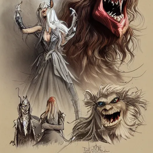 Prompt: concept art for the movie labyrinth goblin king detailed, trending on artstation