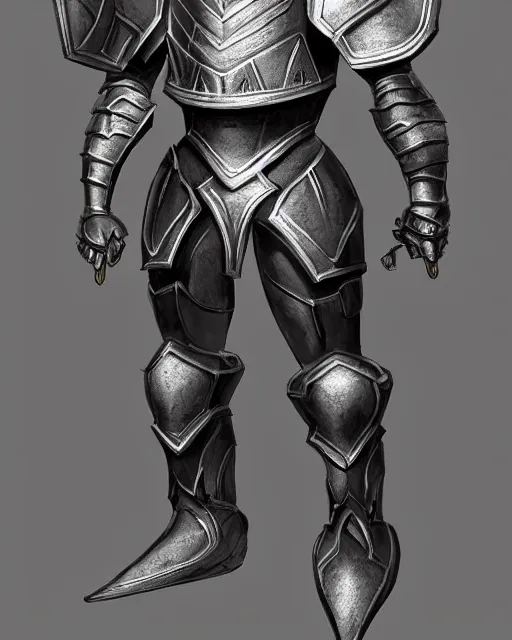 Image similar to medium armor, fantasy concept art, shiny silver with gold trim, very flat shading, smooth lines, smooth contours, clean, front view