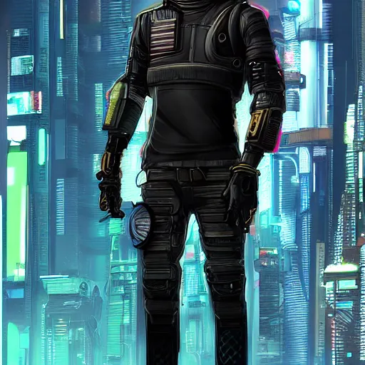 Image similar to cyberpunk character full body