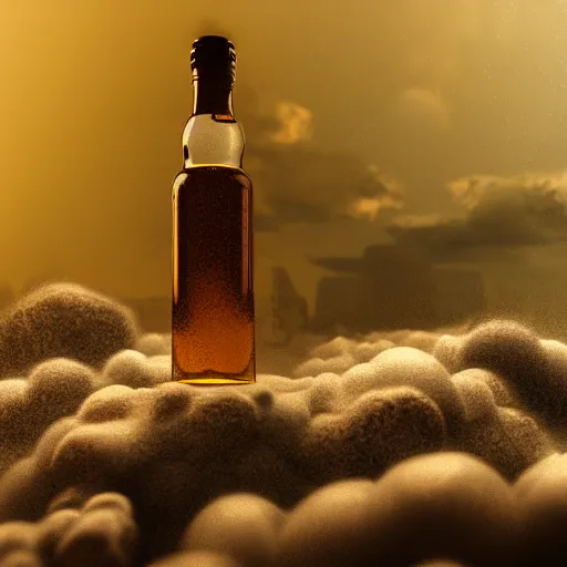 Prompt: lighning and thunder clouds in a bottle, high resolution, 8k, octane render