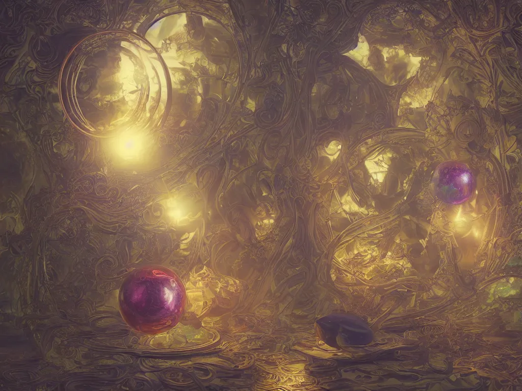 Prompt: 3d render, Sunlight Study, The orb of truth by Rachel Ruysch and ((((Lisa Frank)))), Art Nouveau, 8k, extreme detail, sharp focus, octane render