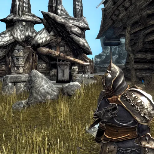 Image similar to Skyrim as a PS2 game, screenshot