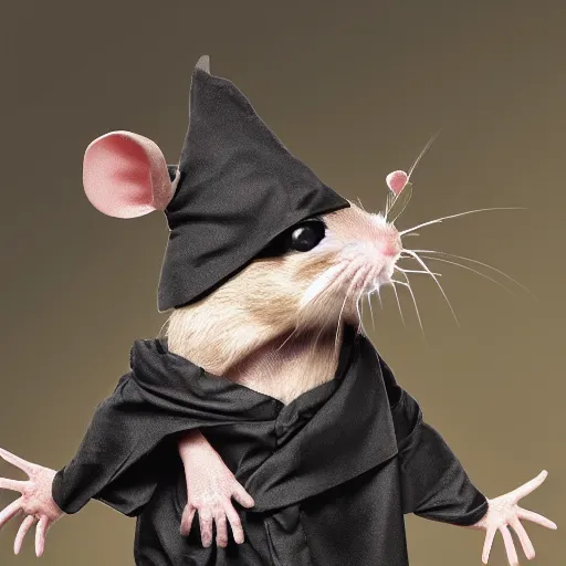 Prompt: rat dressed as grim reaper