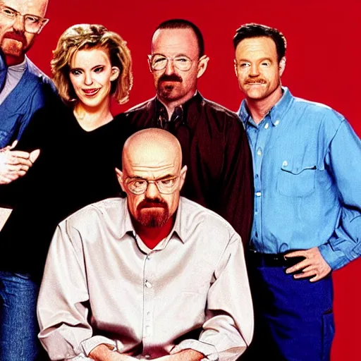 Image similar to walter white in a 9 0 s sitcom