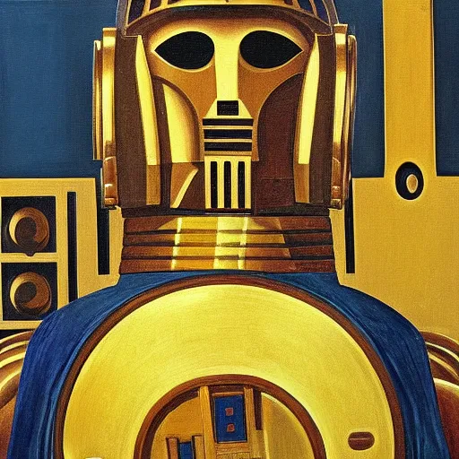 Prompt: painting of c - 3 p 0 by fra angelico