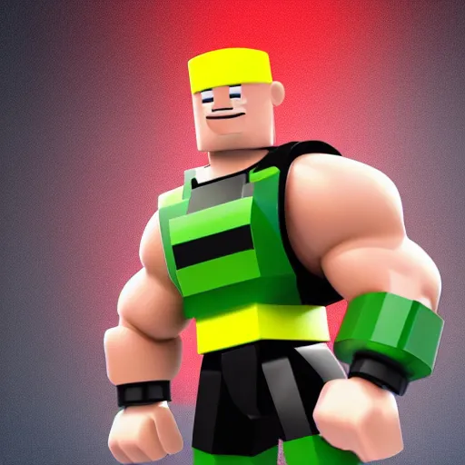 Prompt: John Cena in Roblox 4K detail