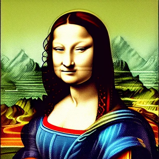 Image similar to a portrait of super - mario!!!!!! painting by da vinci in the style of ( ( ( ( mona lisa ) ) ) )