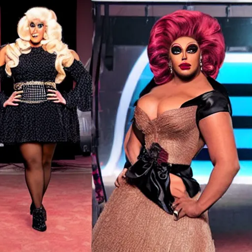 Image similar to ben shaprio competing on ru paul's drag race